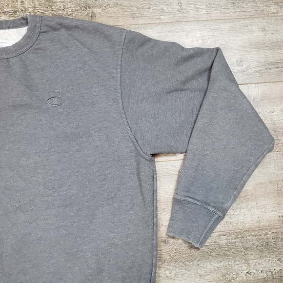 Champion Large Mens Longsleeve Sweatshirt Sweater Pullover Gray - Picture 3 of 10